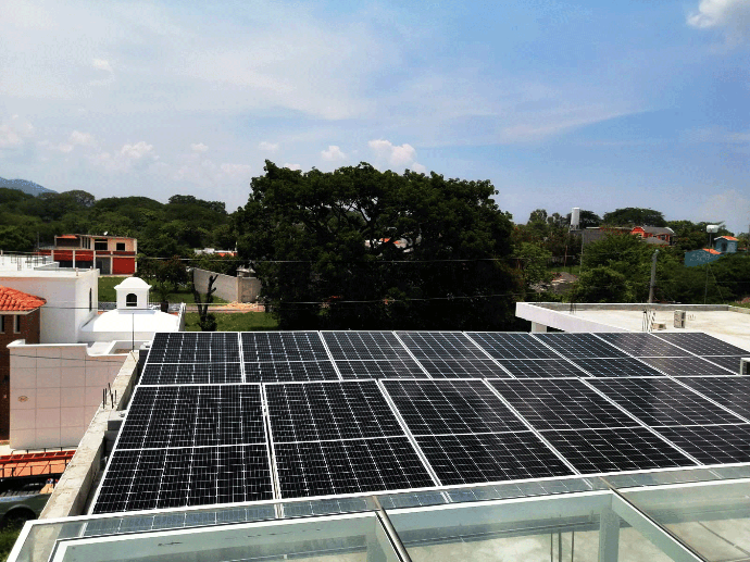 Instalacion de paneles sobre losa