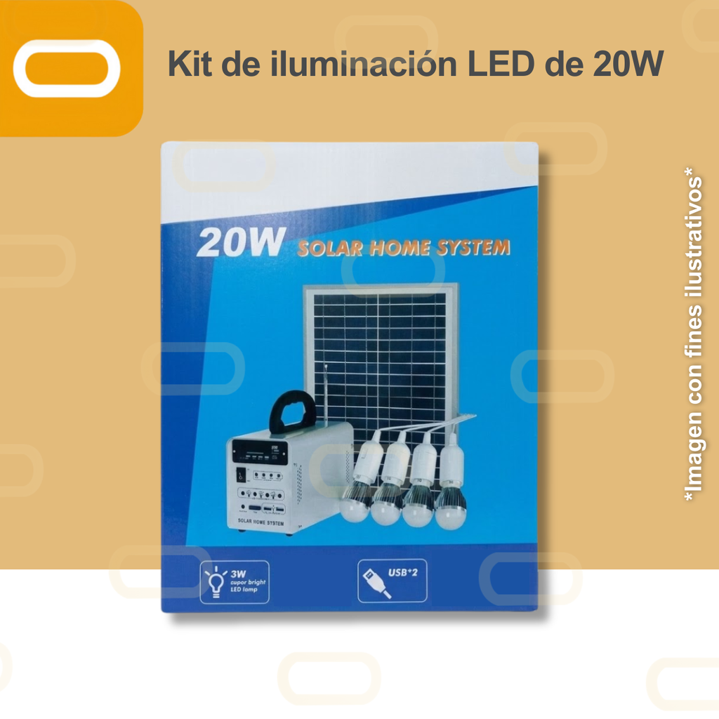 Kit 20W DC 4 Bombillas