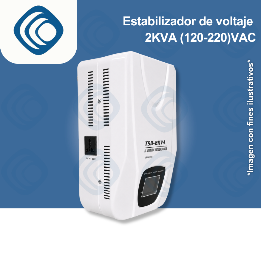 Estabilizador de voltaje 2KVA (120-220)VAC