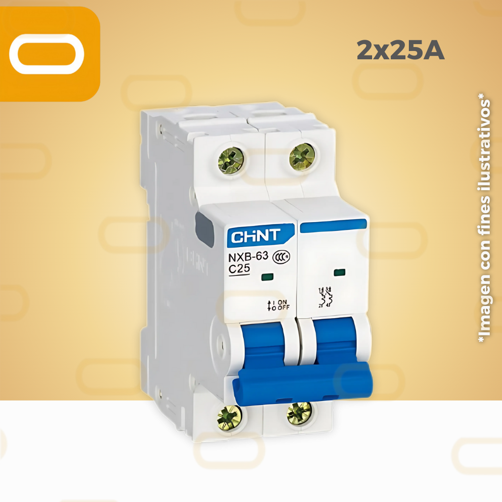 FLIPON AUTOMATICO 2X25 AMP CHINT