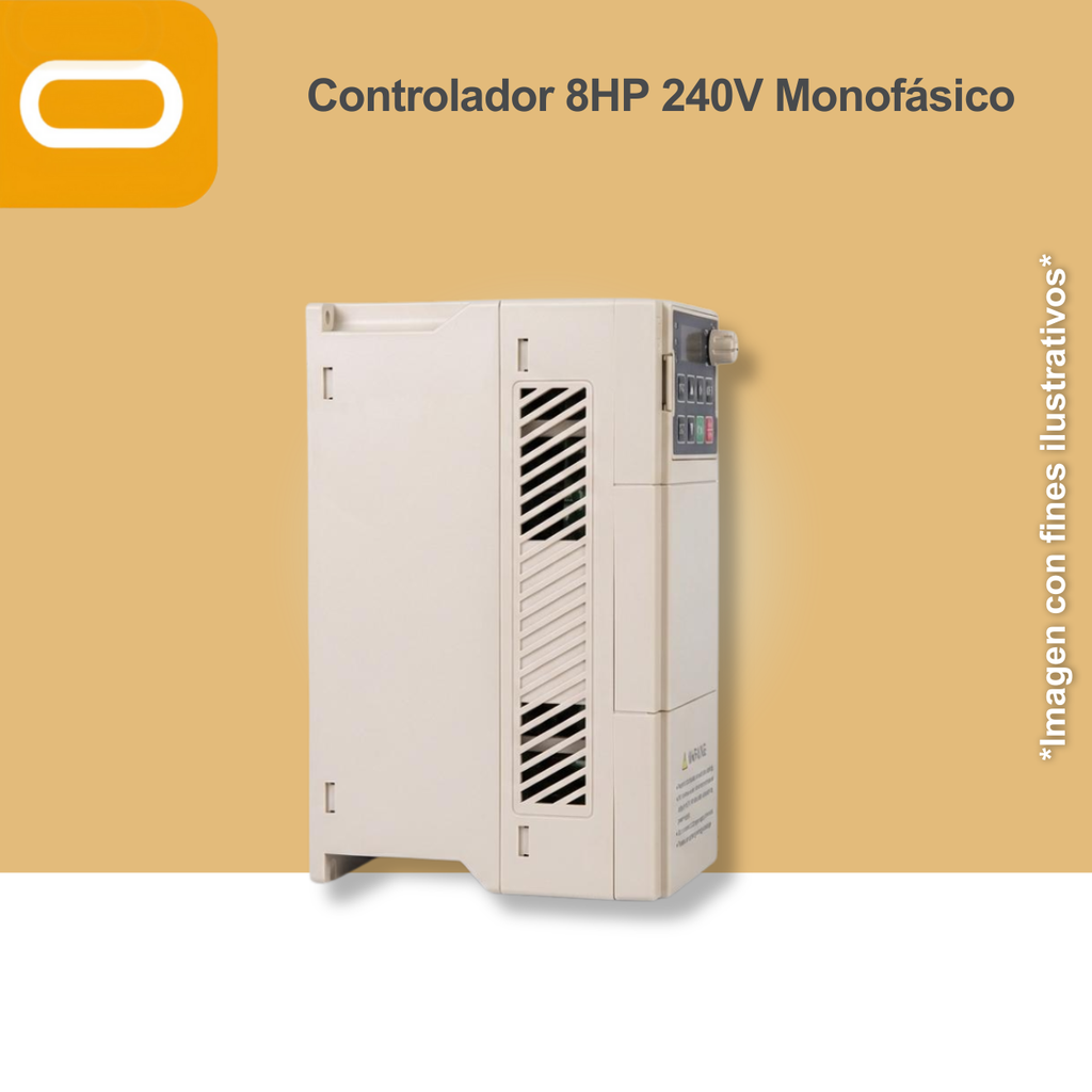 Controlador Solar para bomba de 8HP de voltaje 240V Monofásico