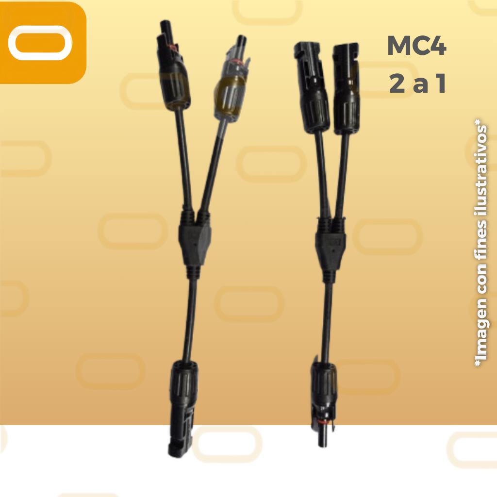 Conector en Y MC4 2 a 1 (macho y hembra)