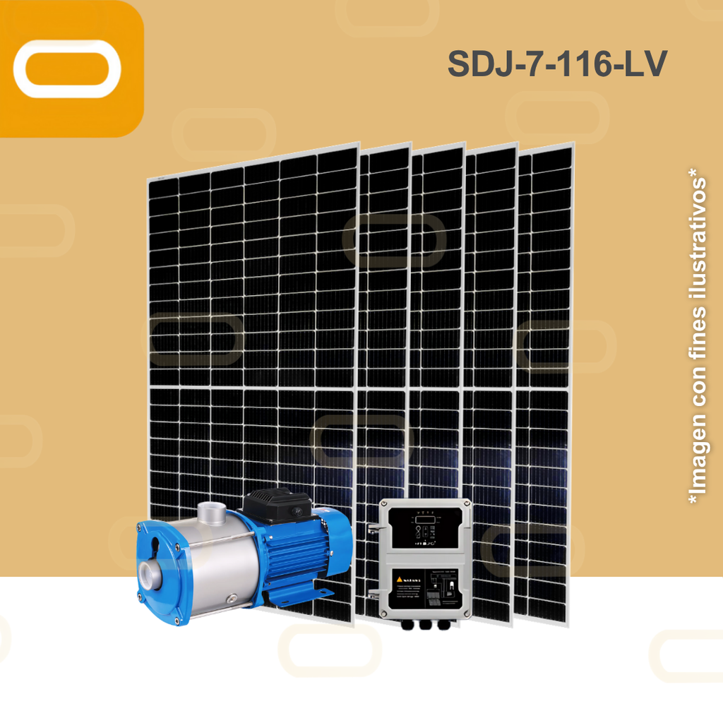 Sistema Bomba Solar Periferica SDJ-7-116-LV-615W