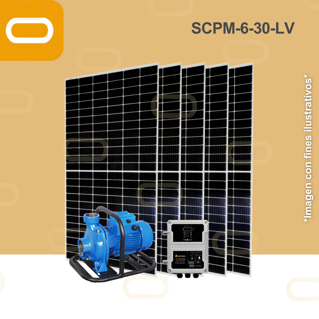 Sistema Bomba Solar de Caudal no sumergible SCPM-6-30-LV-615W