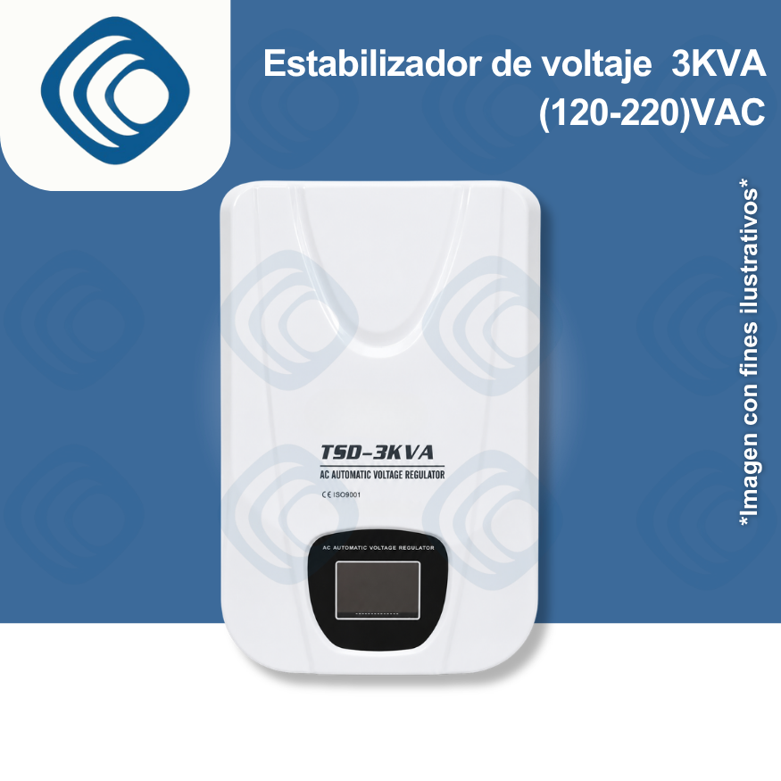 Estabilizador de voltaje 3KVA (120-220)VAC