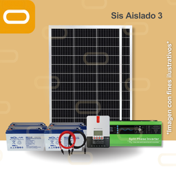 [Sis Aislado 3 240V] Sistema Aislado 3 kWh al día 330W Salida 240V AC