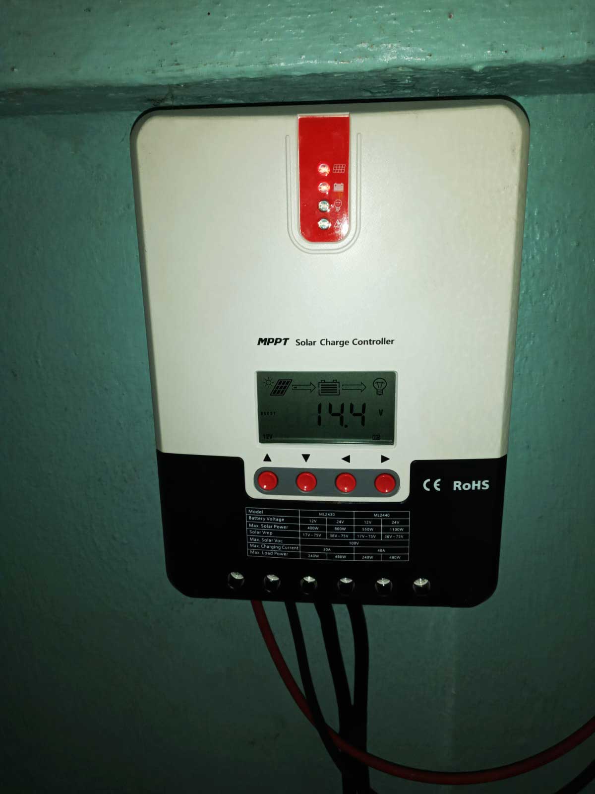 Instalacion 2 de Controlador MPPT 40A / 24V
