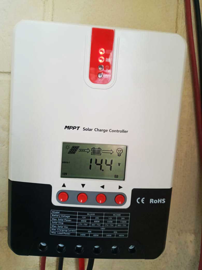Instalacion 3 de Controlador MPPT 40A / 24V