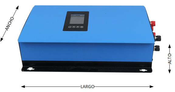 Dimensiones fisicas de Inversor Eólico Atado a la Red de 2kW