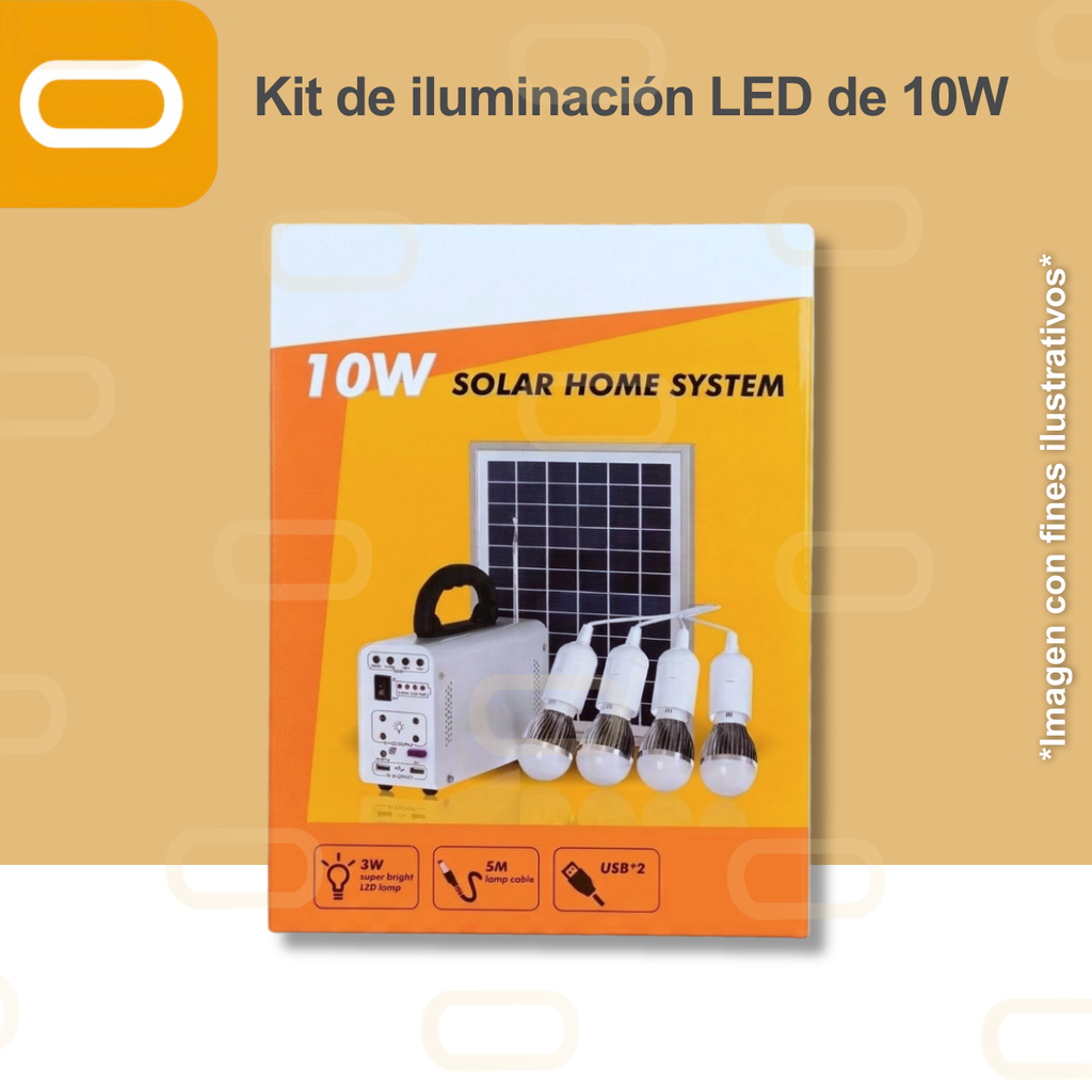 Kit 10W DC 4 bombillas