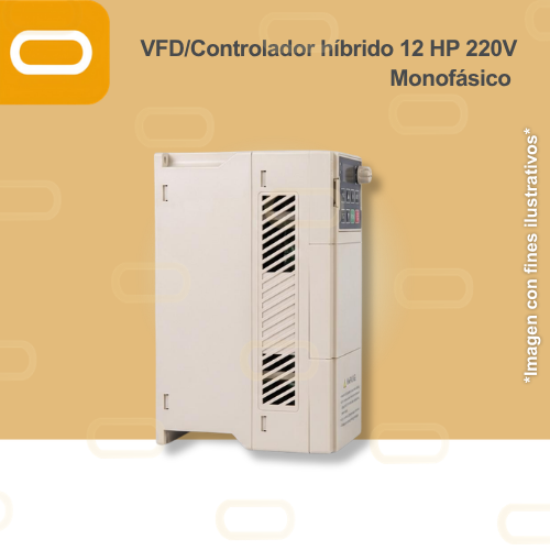 Variador de Frecuencia Híbrido / Controlador Solar para bomba de 12HP de voltaje 220V Monofásico