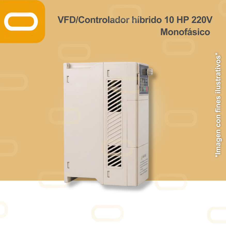 Variador de Frecuencia Híbrido / Controlador Solar para bomba de 10HP de voltaje 220V Trifásico