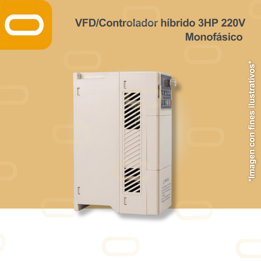 Variador de Frecuencia / Controlador Híbrido para bomba AC de 3HP de voltaje 220V Monofásico