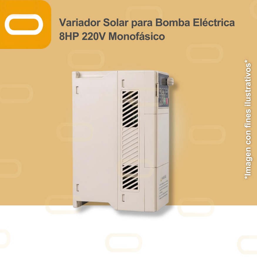 Variador Solar para Bomba Eléctrica de 8HP de voltaje 220V Monofásico