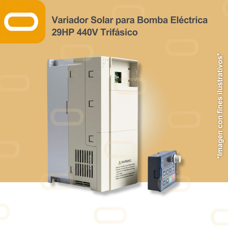Variador Solar para Bomba Eléctrica de 29HP de voltaje 440V Trifásico