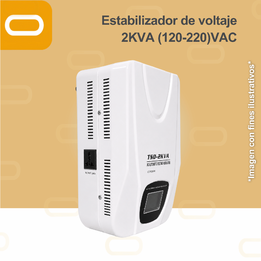 Estabilizador de voltaje 2KVA (120-220)VAC