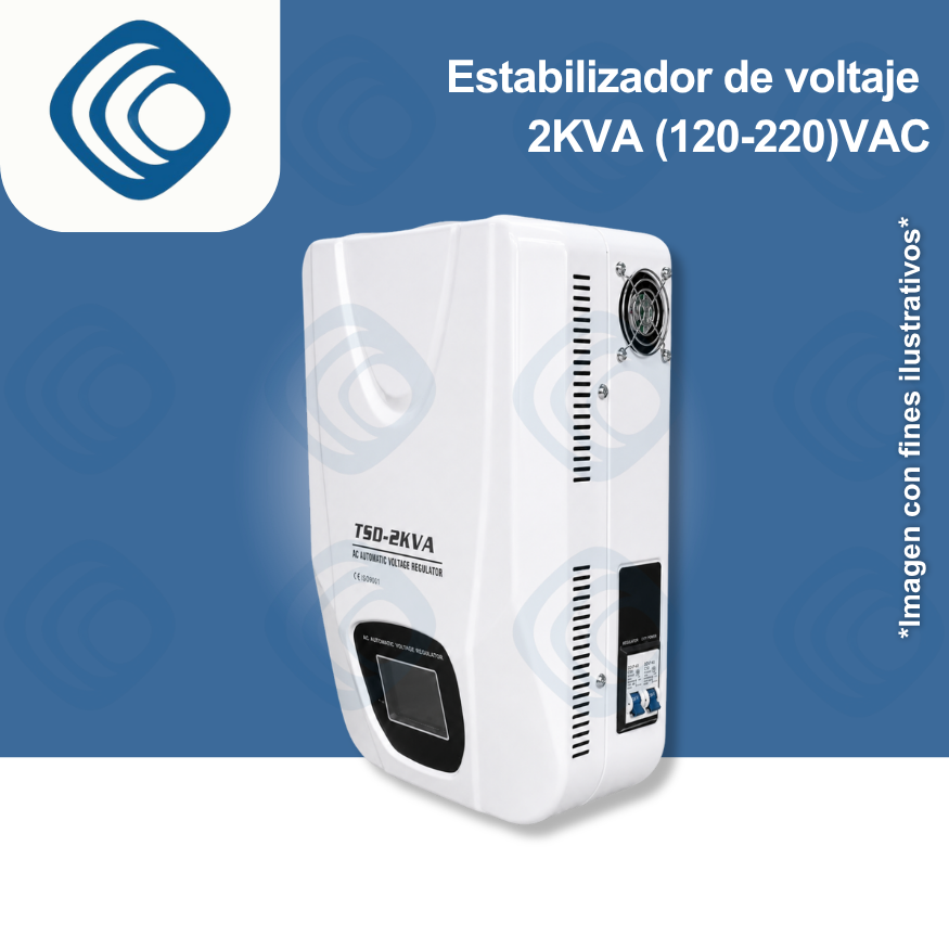 Estabilizador de voltaje 2KVA (120-220)VAC