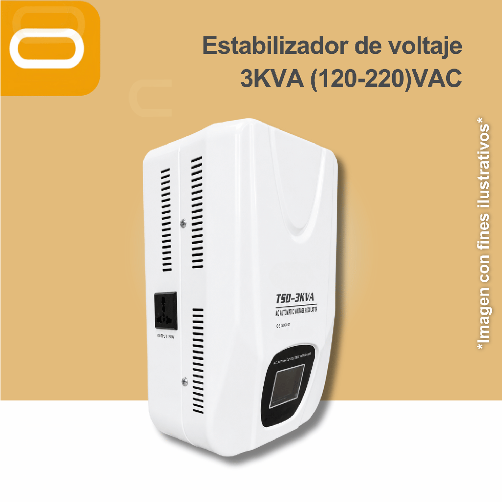 Estabilizador de voltaje 3KVA (120-220)VAC