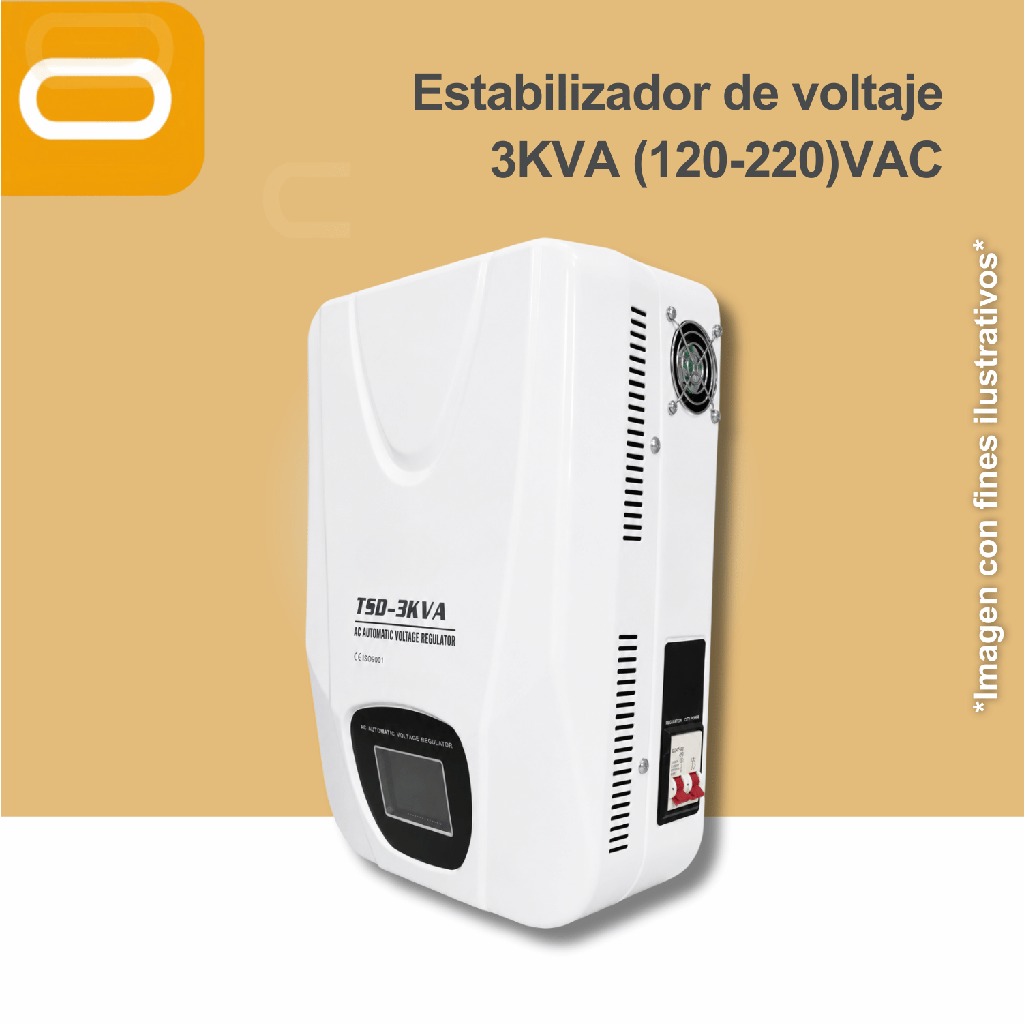 Estabilizador de voltaje 3KVA (120-220)VAC
