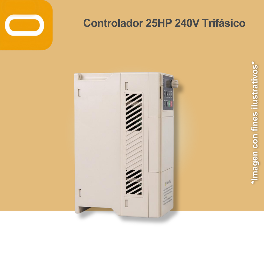 Controlador Solar para bomba de 25HP de voltaje 240V Trifásico