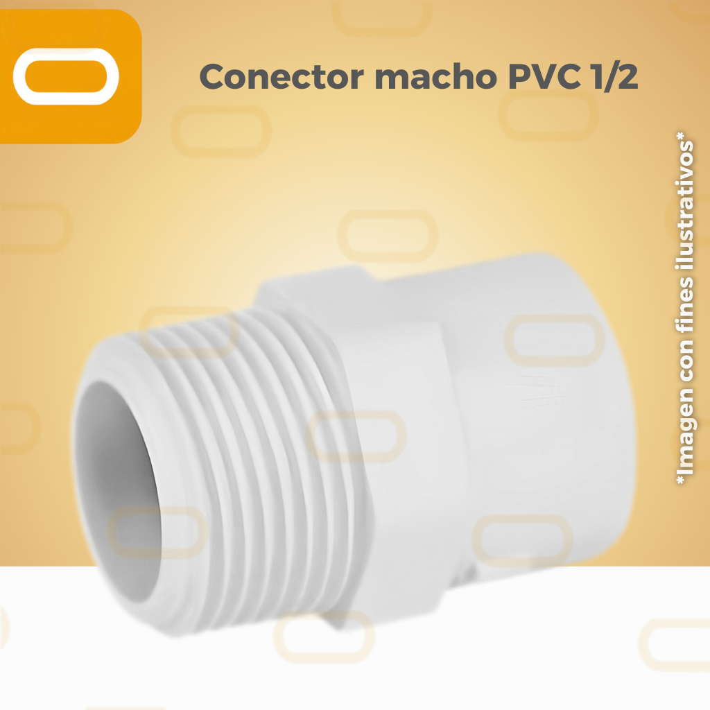 Conector macho PVC 1/2