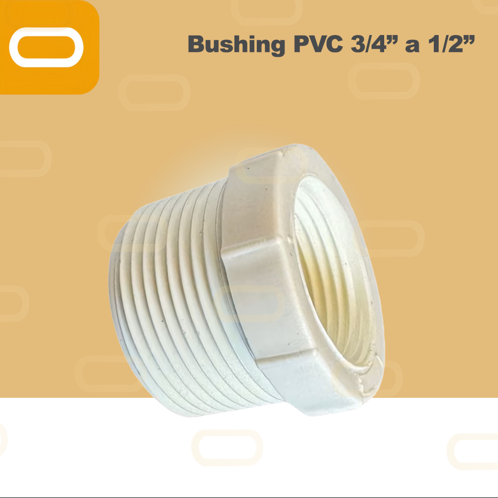 Reductor/bushing PVC 3/4" a 1/2"