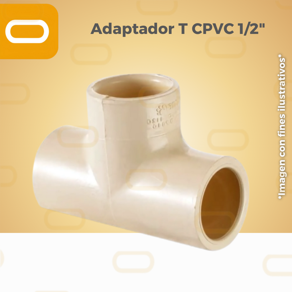 Adaptador T CPVC 1/2"