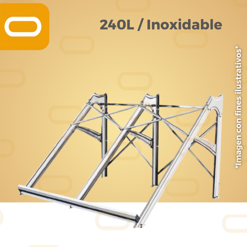 Marco para calentador Solar 240 Litros Inox