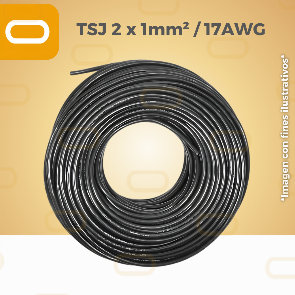 Cable TSJ 2x1mm² / 17AWG