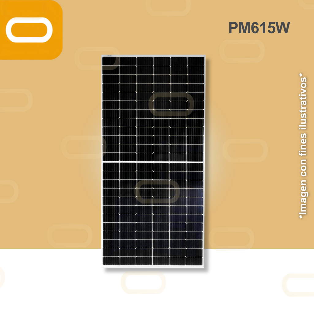 Panel Solar 615W Monocristalino - Half Cell (sin caja)