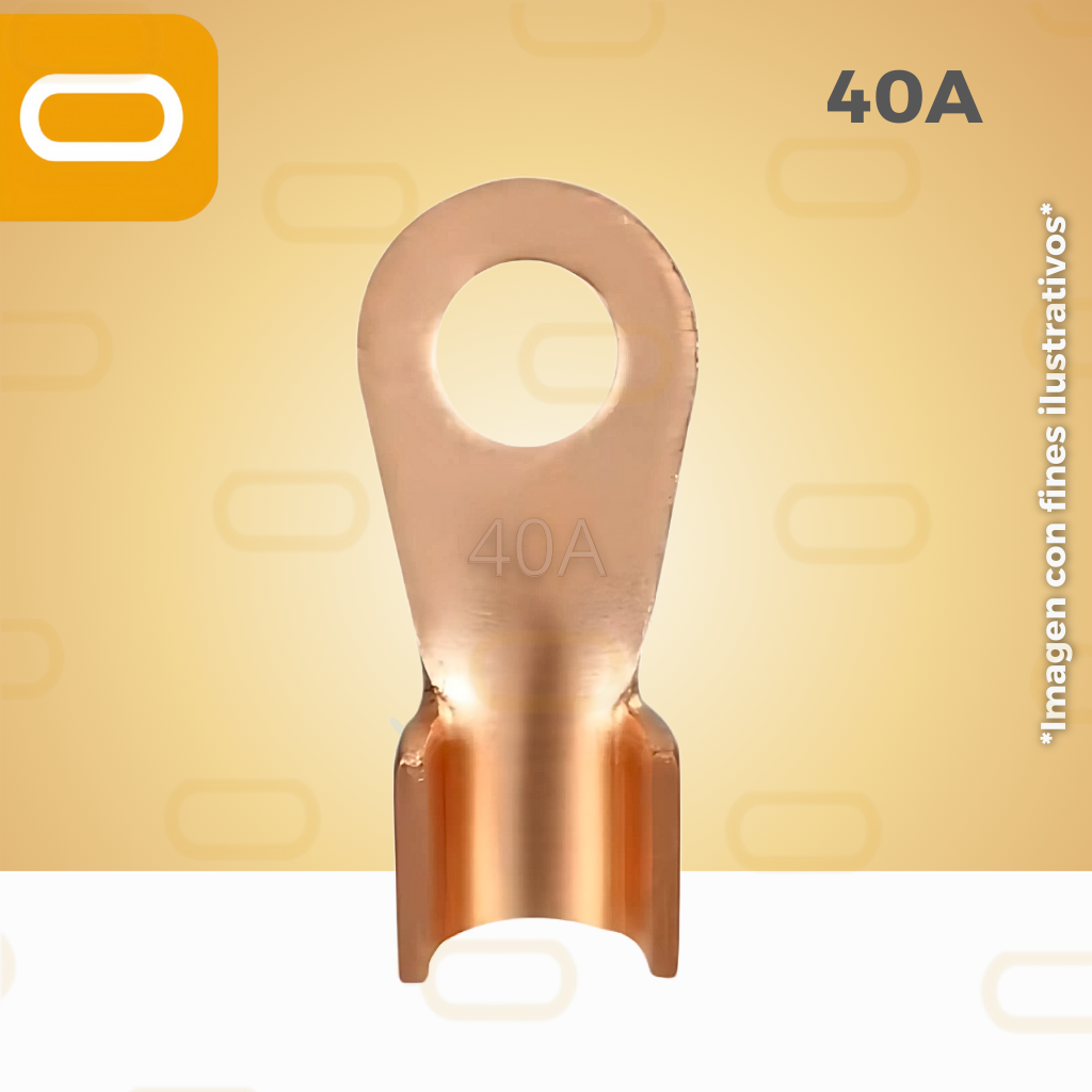 Terminal para Cable de Batería 40A - 6mm