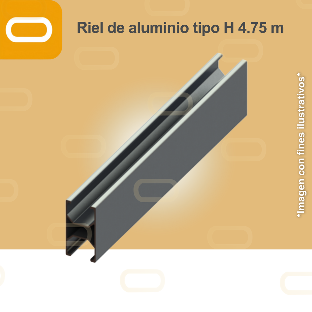 Riel tipo H para clamp de lámina empalmada