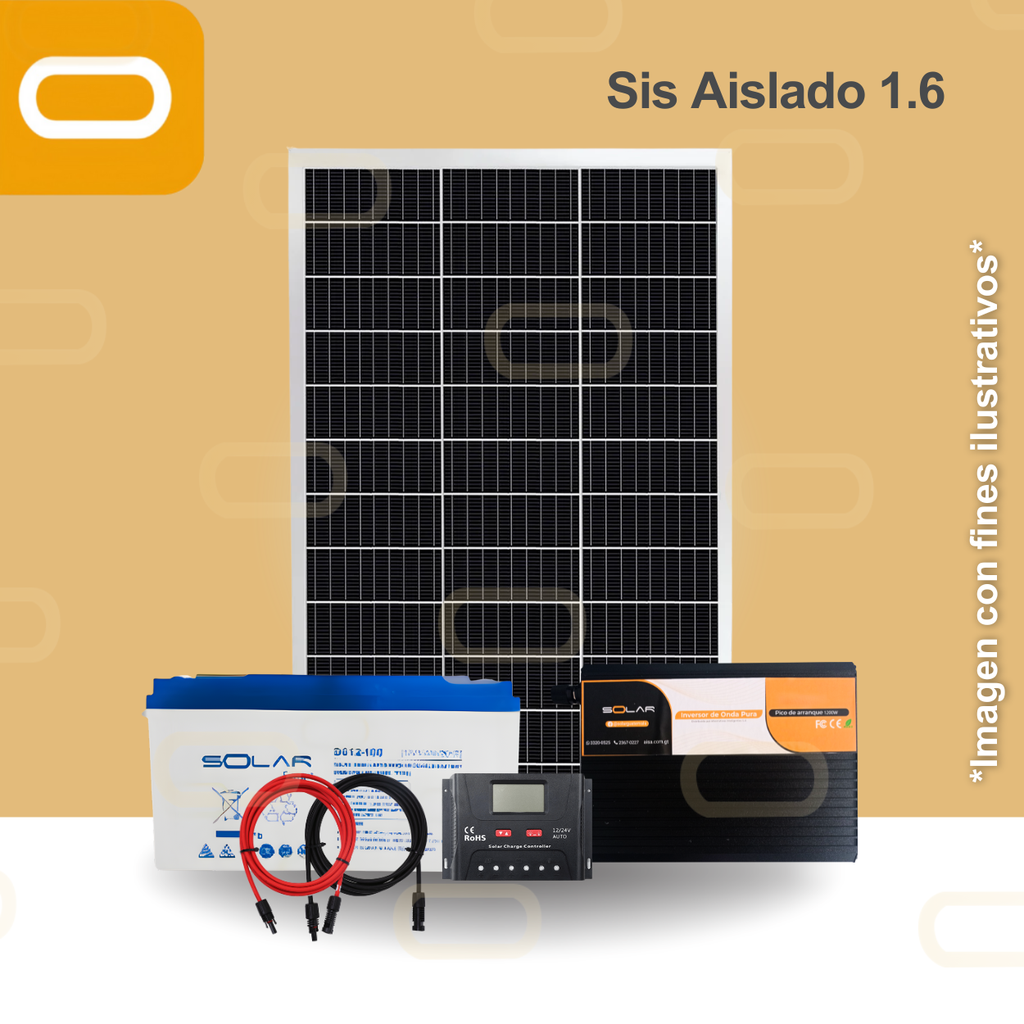 Sistema Aislado 1.6 kWh al día 450W