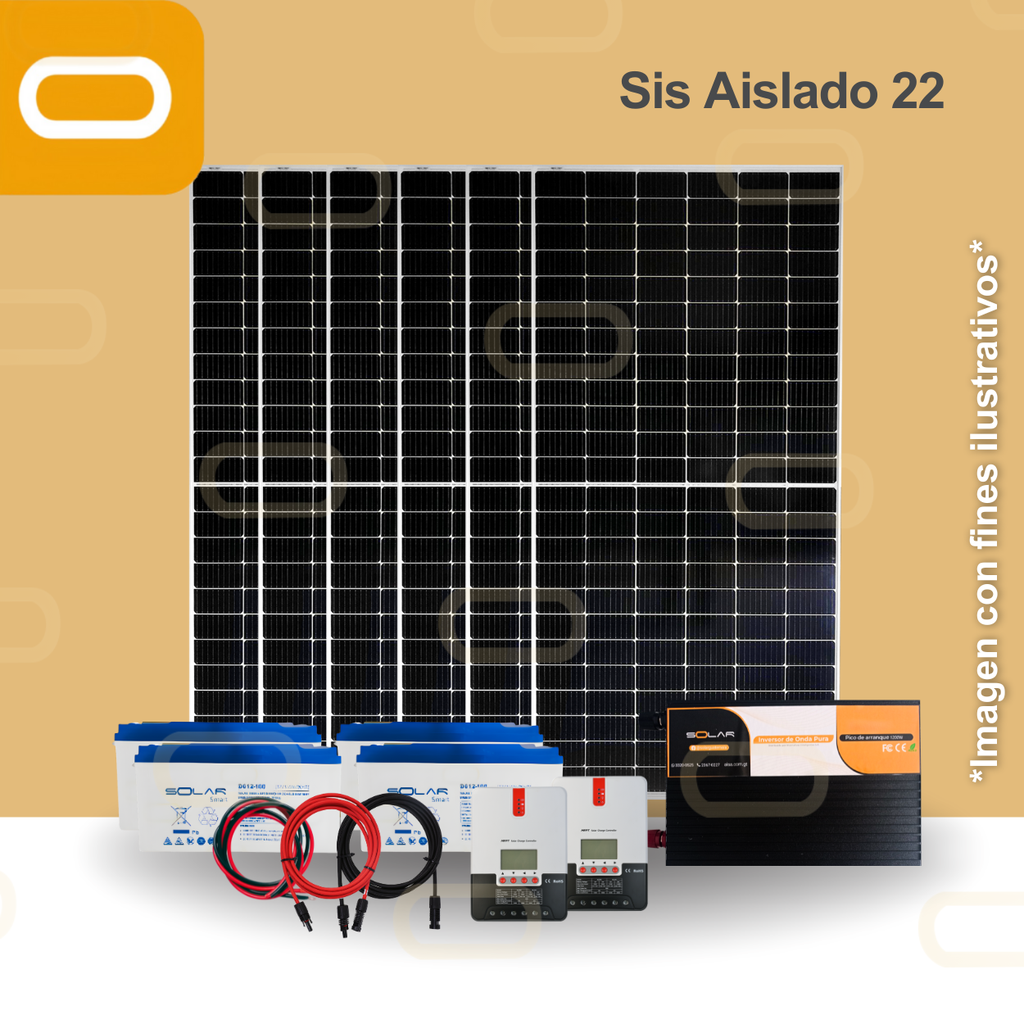 Sistema Aislado 22 kWh al día 615W