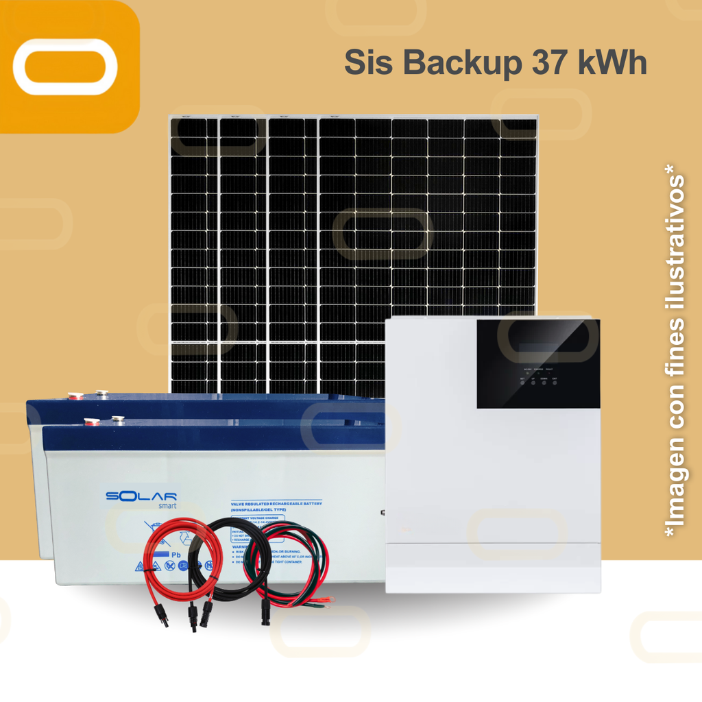 Sistema de Backup 37 kWh al día / 8610Wp