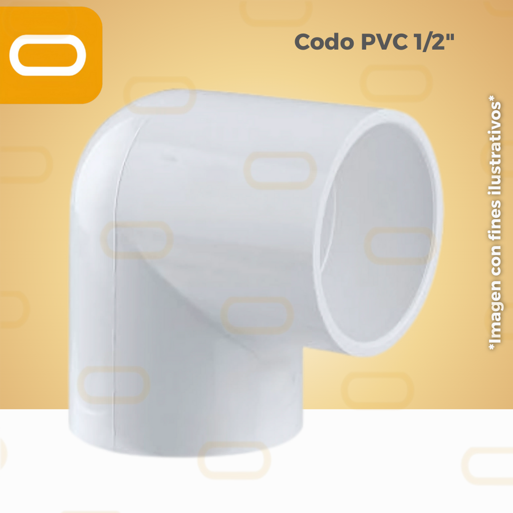 Codo 90 grados PVC 1/2"