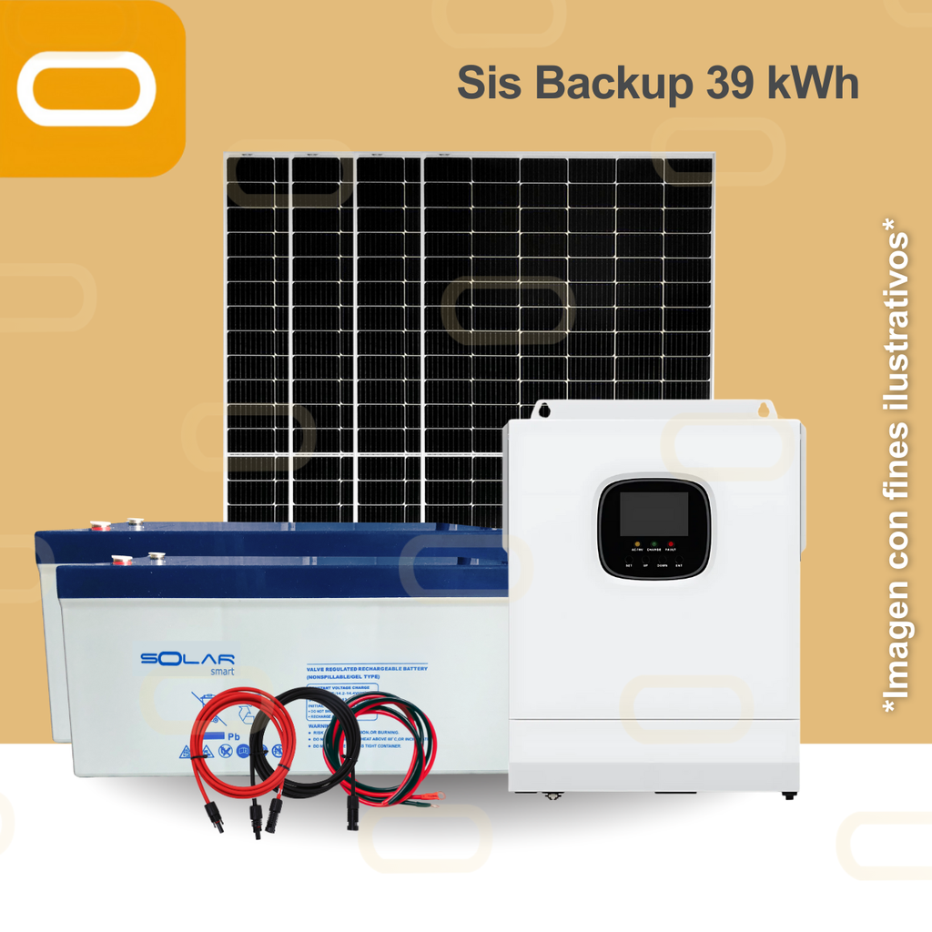 Sistema de Backup 39 kWh al día / 9840Wp