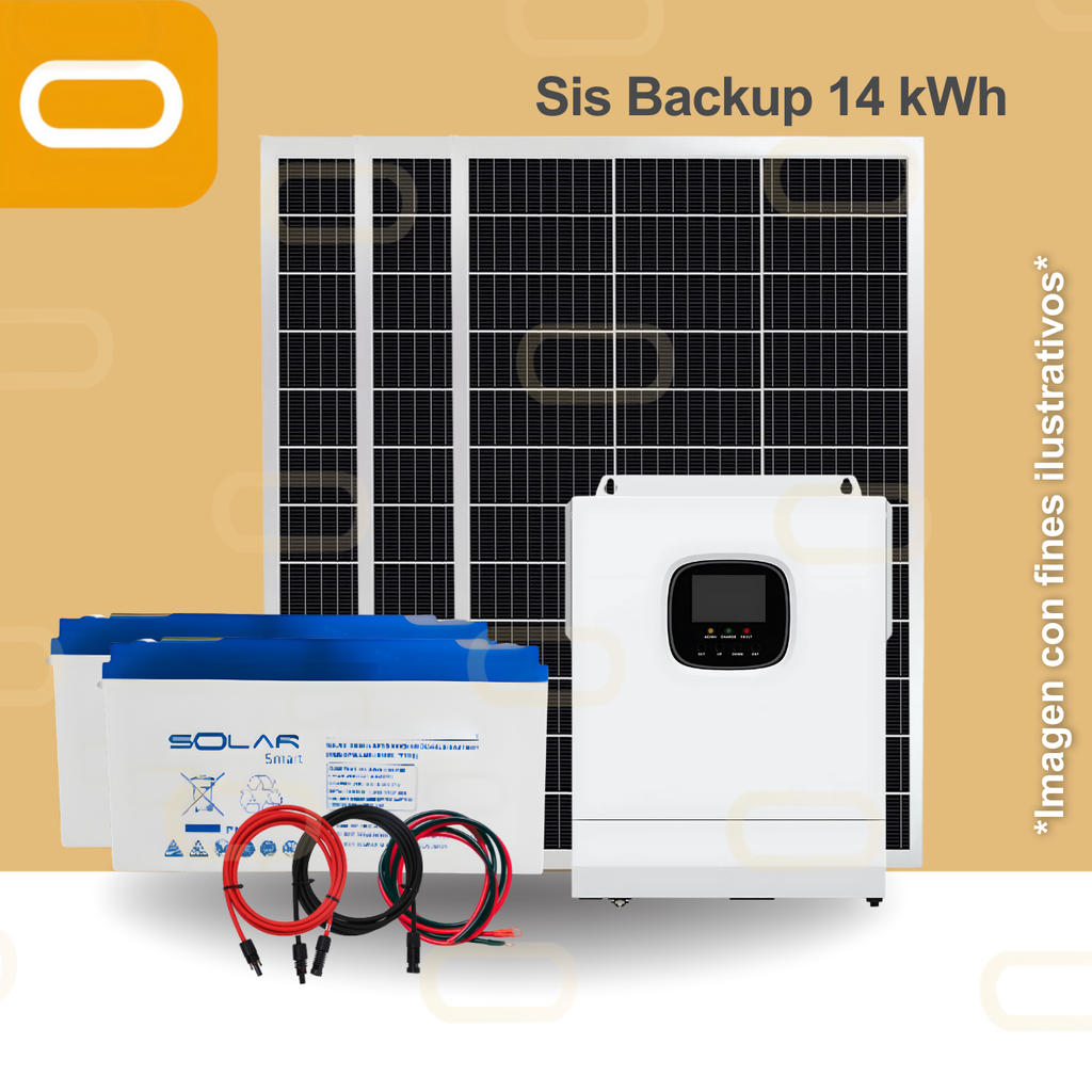 Sistema de Backup 14 kWh al día / 3690Wp