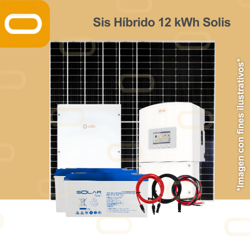 Sistema Híbrido 360 kWh al mes / 2700Wp con inversor Solis