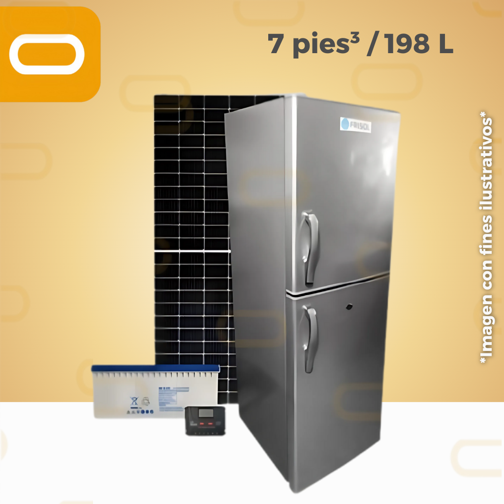 Sistema SOLAR Refrigerador 7 pies³ / 198 Litros