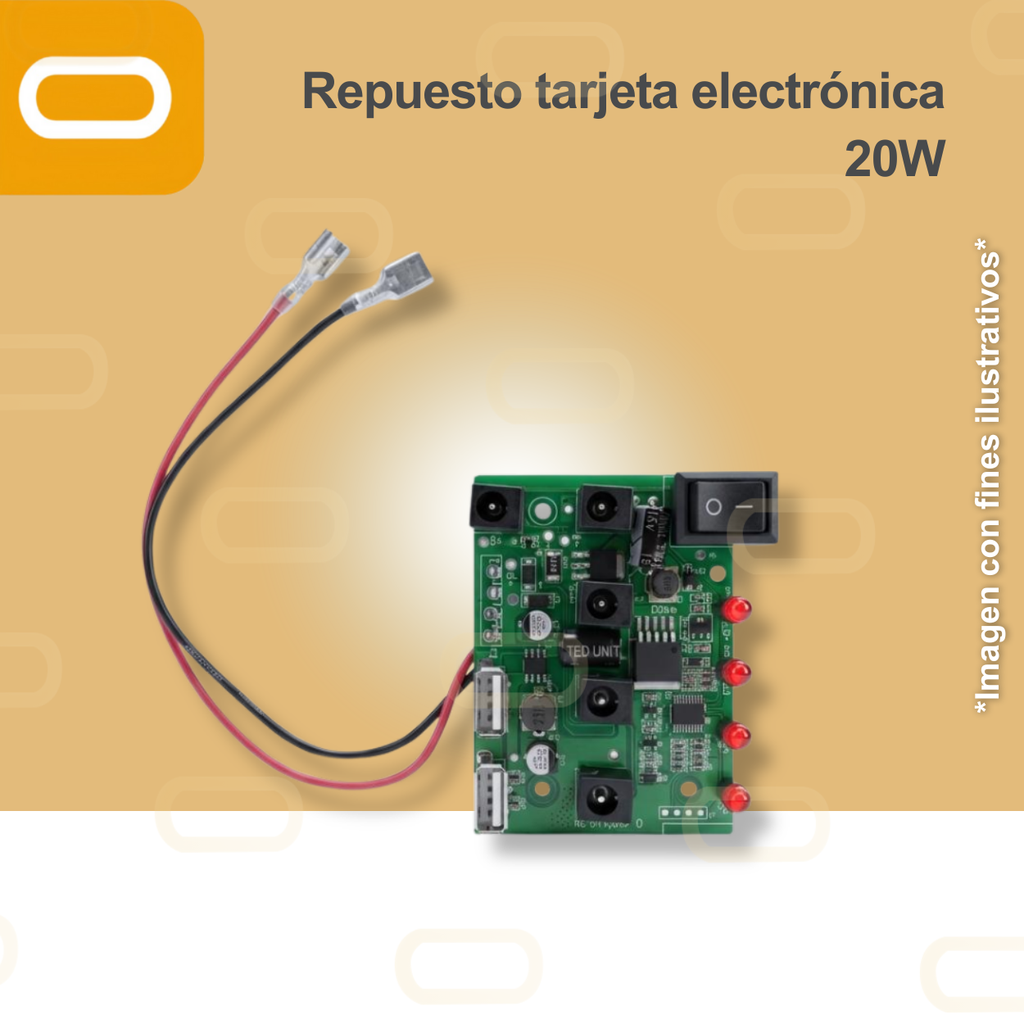 Repuesto Placa electrónica kit DC 20W
