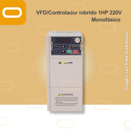 Variador de Frecuencia / Controlador Híbrido para bomba AC de 1HP de voltaje 220V Monofásico