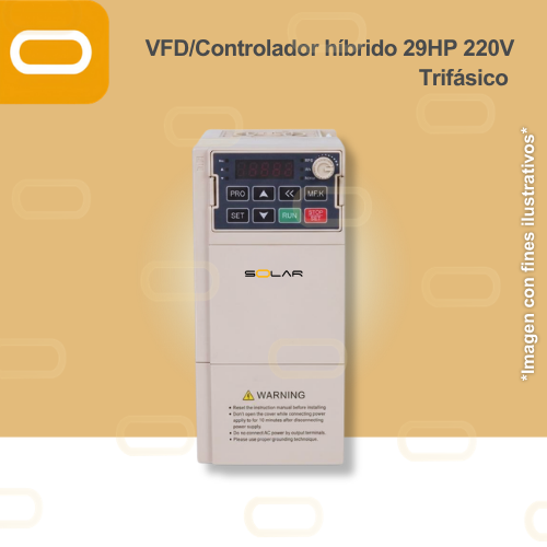Variador de Frecuencia / Controlador Híbrido para bomba AC de 29HP de voltaje 220V Trifásico