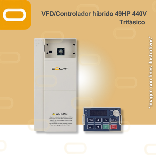 Variador de Frecuencia / Controlador Híbrido para bomba AC de 49HP de voltaje 440V Trifásico