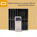 Sistema Solar para Bomba Eléctrica con VDF de 10HP de voltaje 220V Monofásico