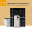 Sistema Solar para Bomba Eléctrica con VDF de 15HP de voltaje 440V Trifásico