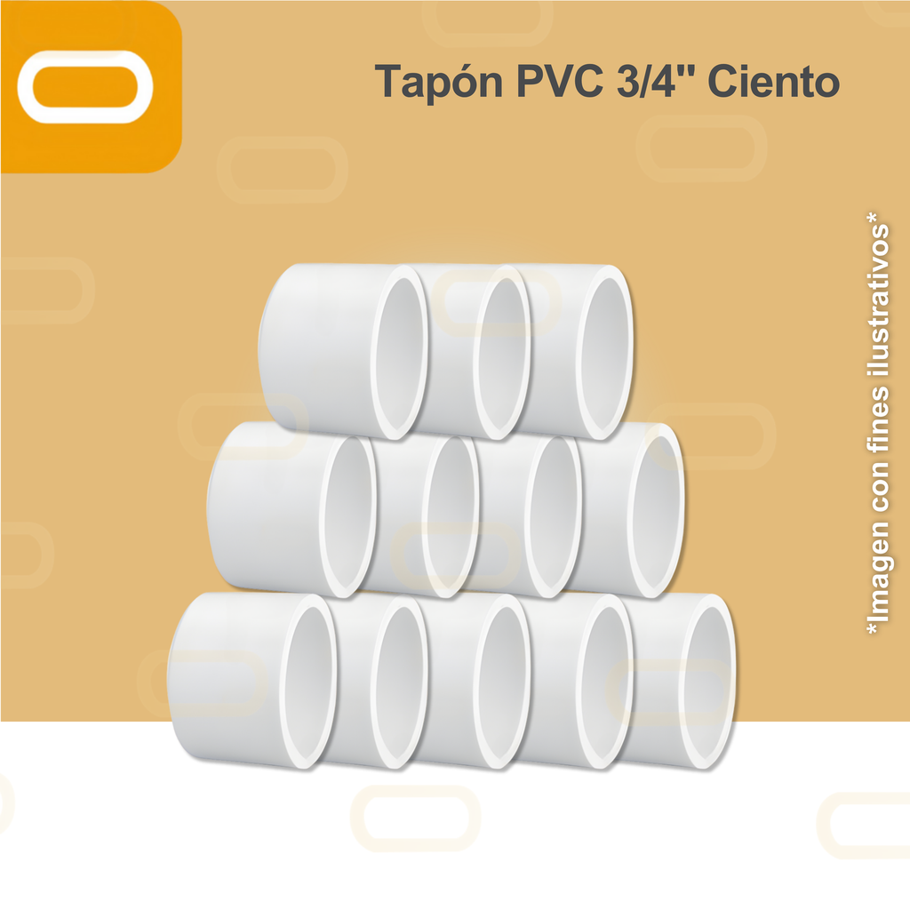 Tapón PVC 3/4" - Ciento