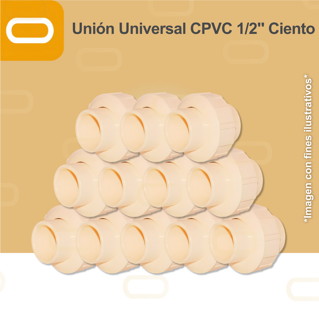 Unión Universal CPVC 1/2" - Ciento