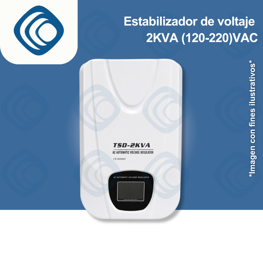 Estabilizador de voltaje 2KVA (120-220)VAC