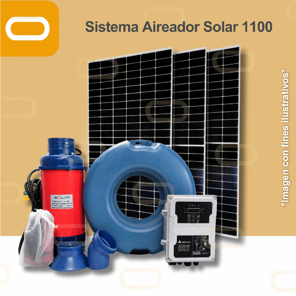 Sistema Aireador Solar para Piscicultura Jet 110V-1100W